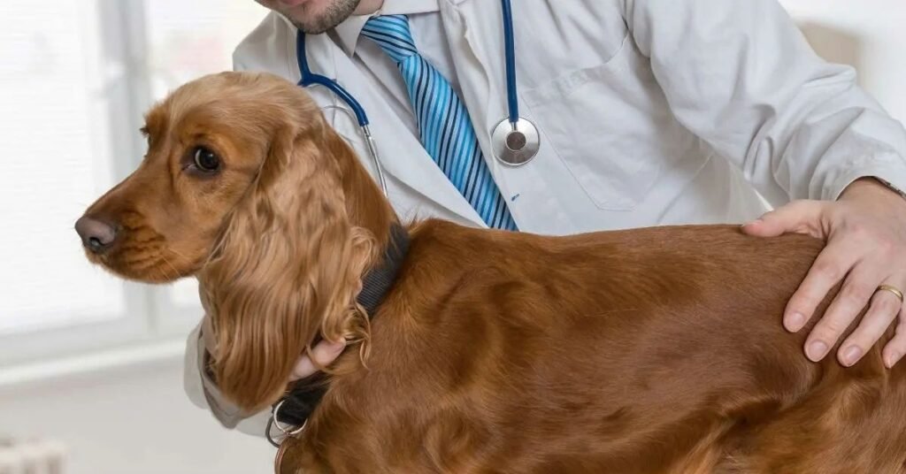 Severe dog skin rash requiring immediate veterinary attention