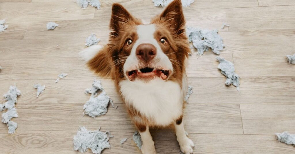 Owner examining dog’s coat for changes in fur or skin