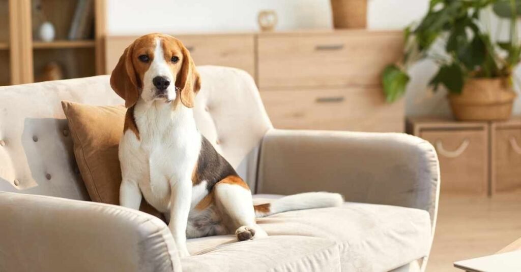 Fit dog with visible waistline and healthy ribs, showing proper body condition